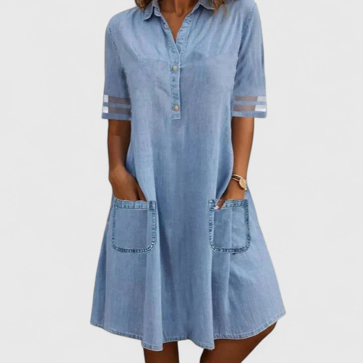 Brittany - Flattering Denim Dress