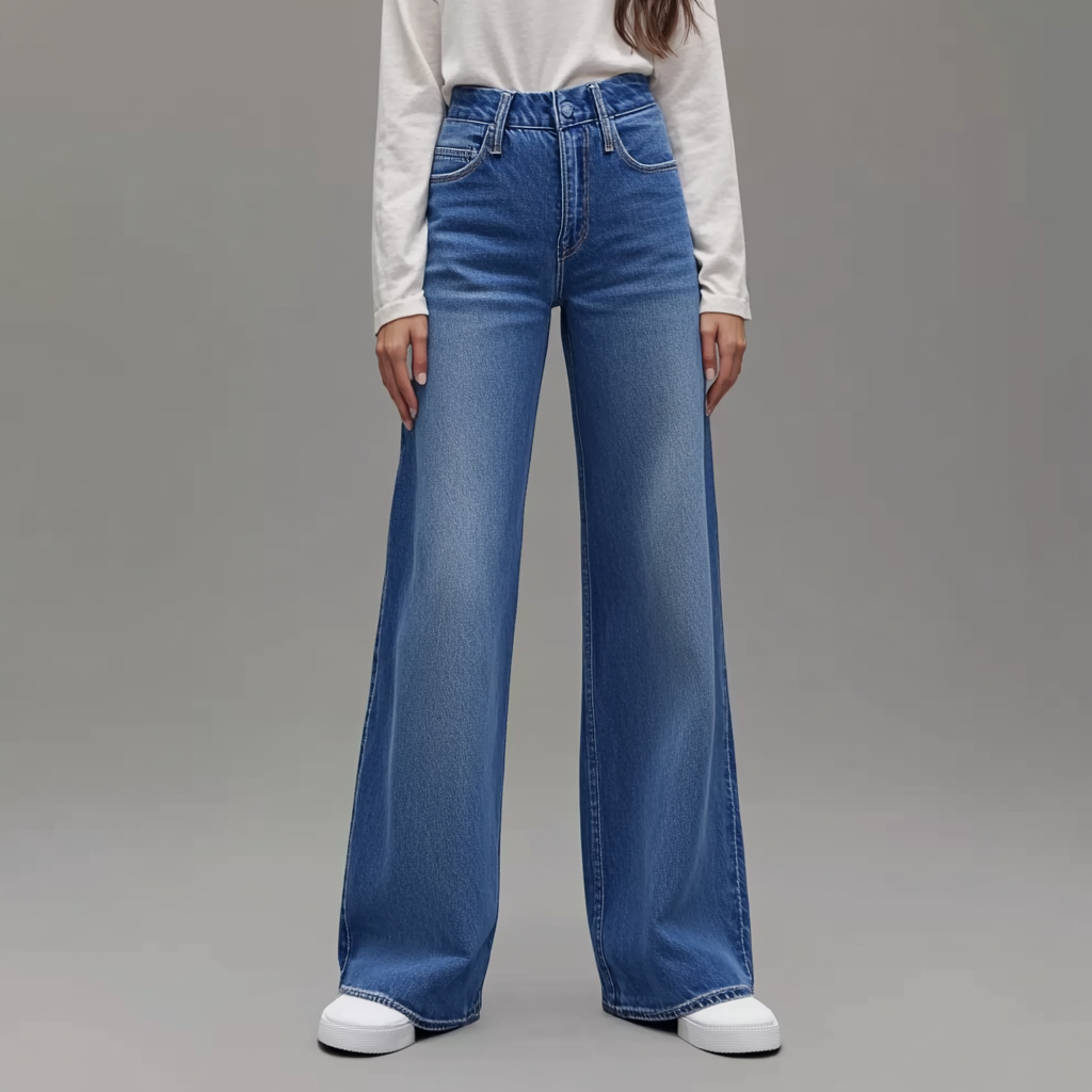 Van Meren Mode | Blauwe Damesbroek Wide Leg