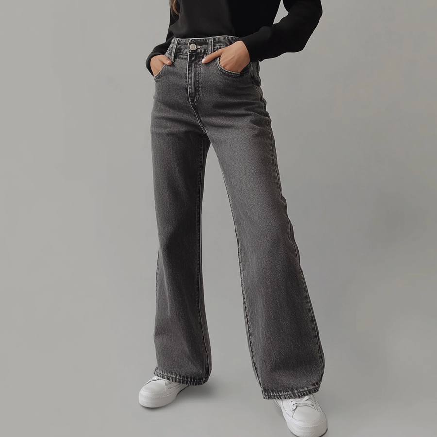 Van Meren Mode | Grijze Damesbroek Wide Leg