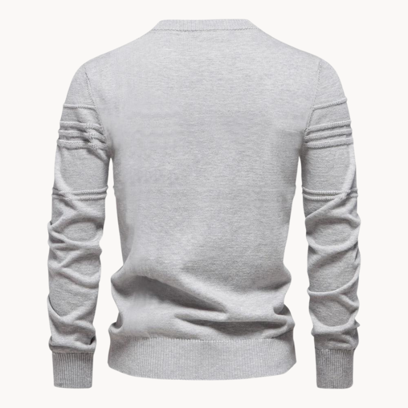 Van Meren Mode | Katoenen Herentrui Met Streepdesign