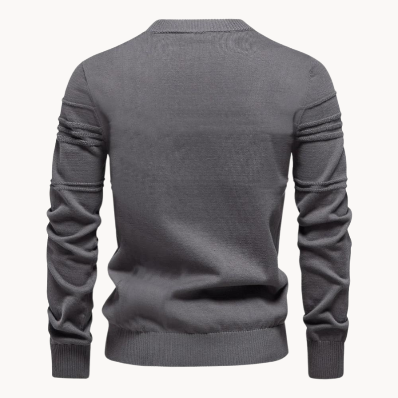 Van Meren Mode | Katoenen Herentrui Met Streepdesign