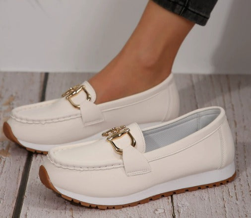 Esme - Platte Loafers met Gesp