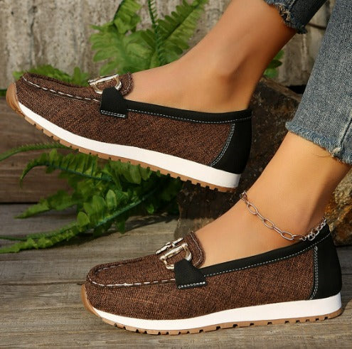 Esme - Platte Loafers met Gesp