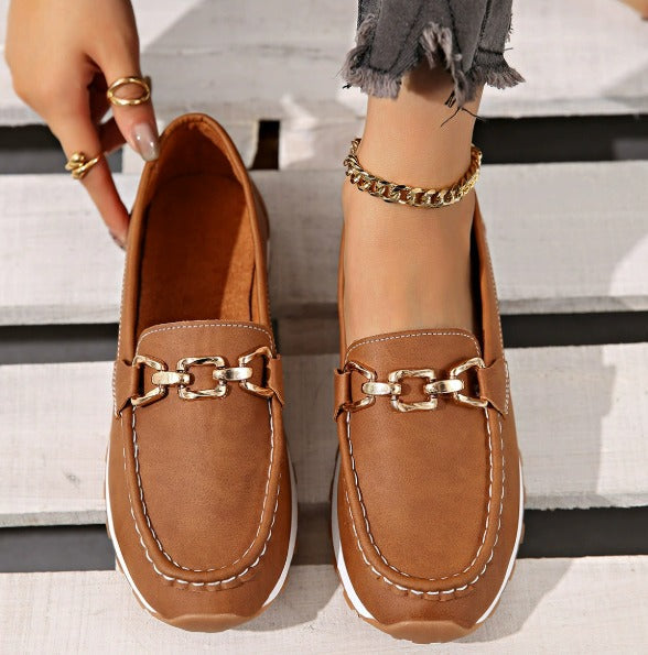 Ella - Platte Loafers met Gesp