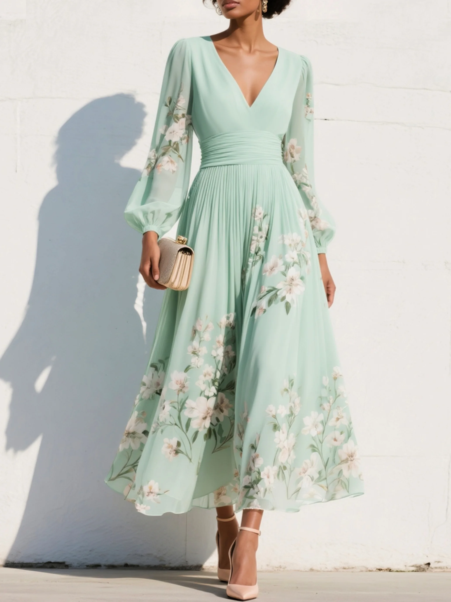 Odelia - Floral Midi Dress
