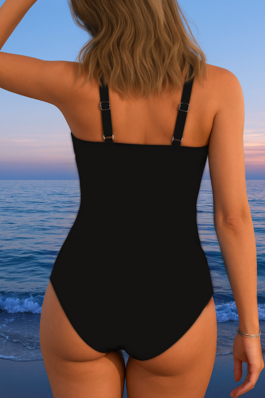 Marina | Elegant Printed Surplice Swimsuit