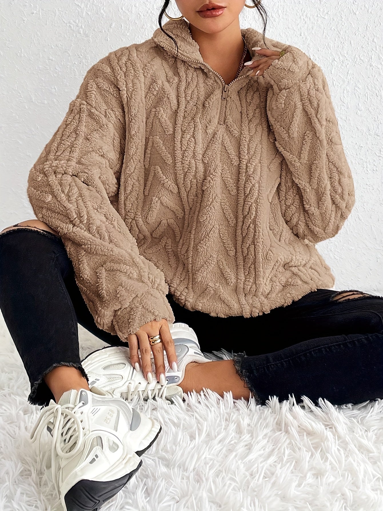Van Meren Mode | Elegante Fleece Trui