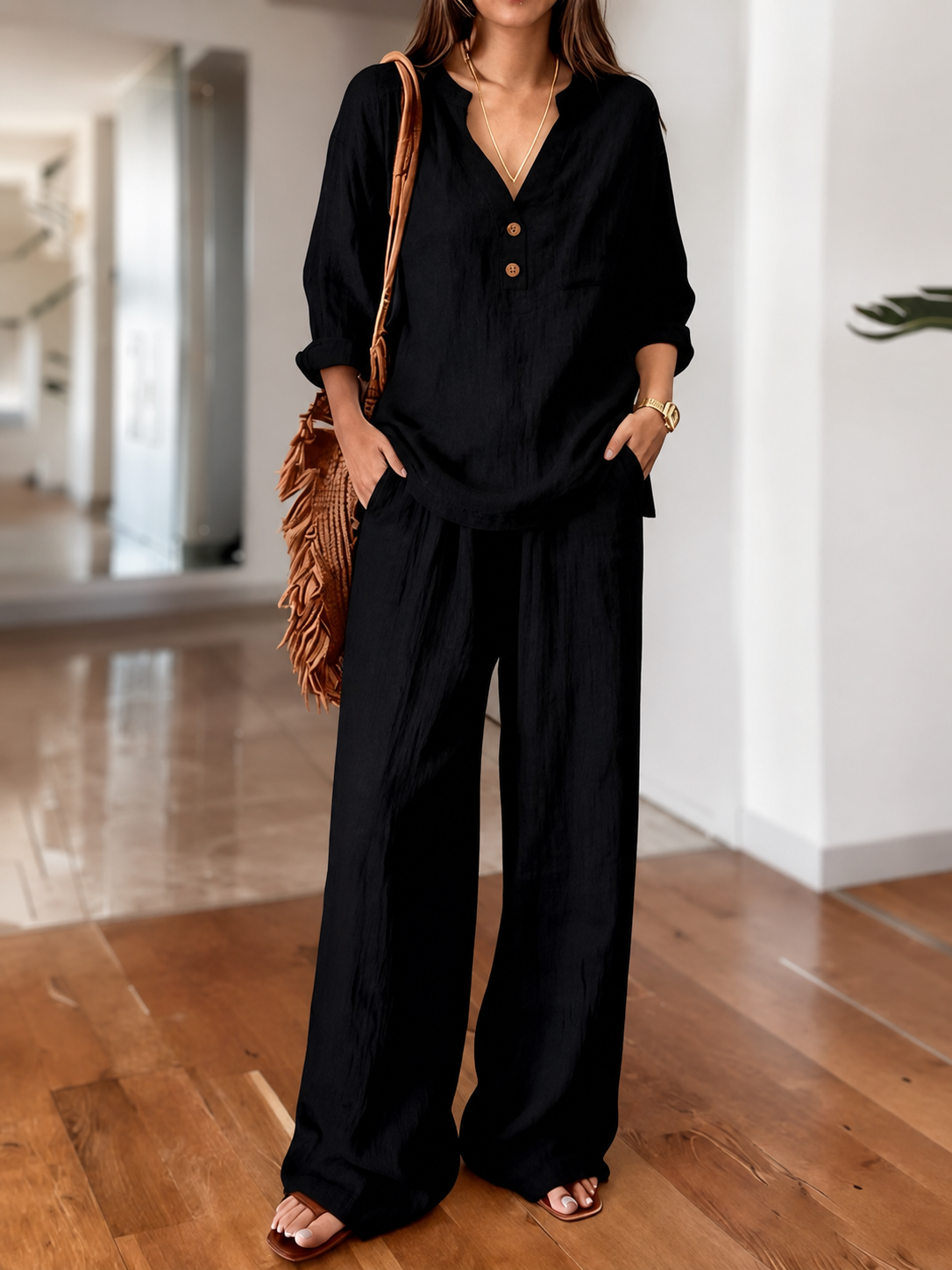 Nora - Long-Sleeve Two-Piece Set