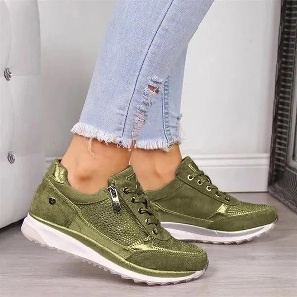 Ginette | Zip-Up Comfort Sneakers