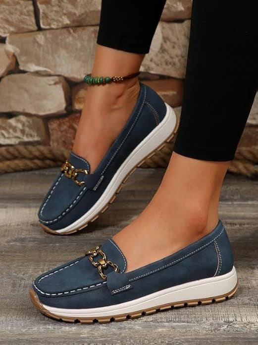 Ella - Platte Loafers met Gesp