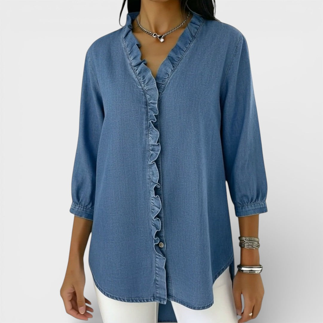 Van Meren Mode | Elegante blouse met ruffles