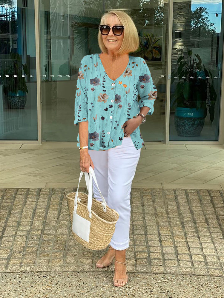 Van Meren Mode | Elegante Bloemenblouse