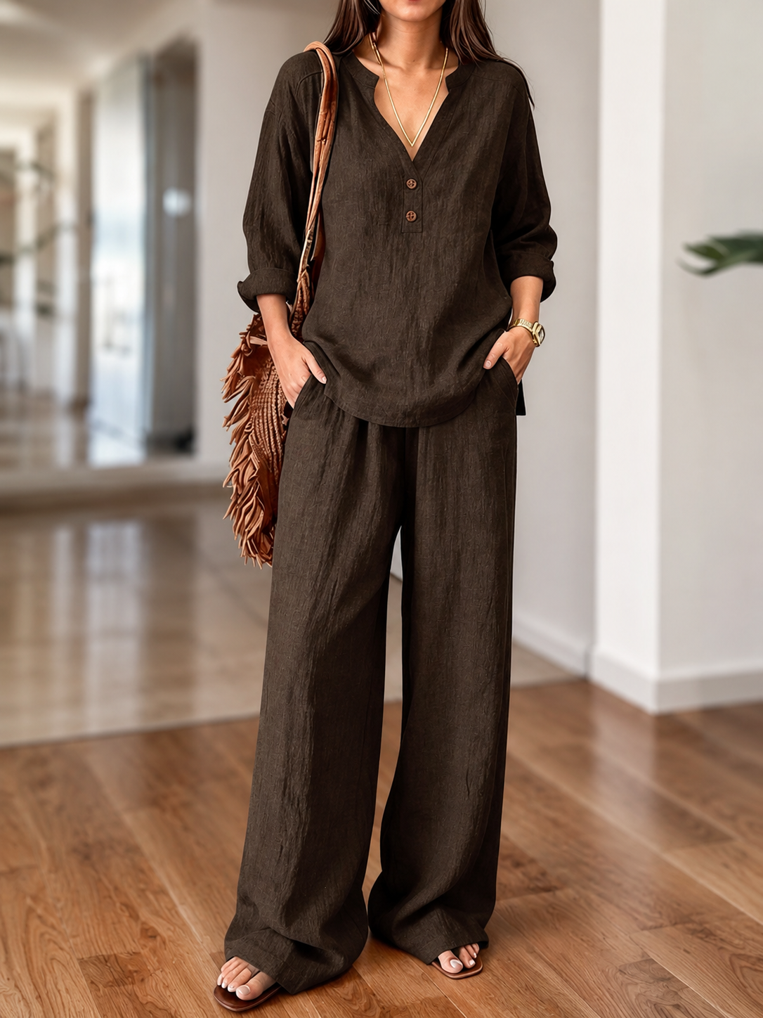 Nora - Long-Sleeve Two-Piece Set