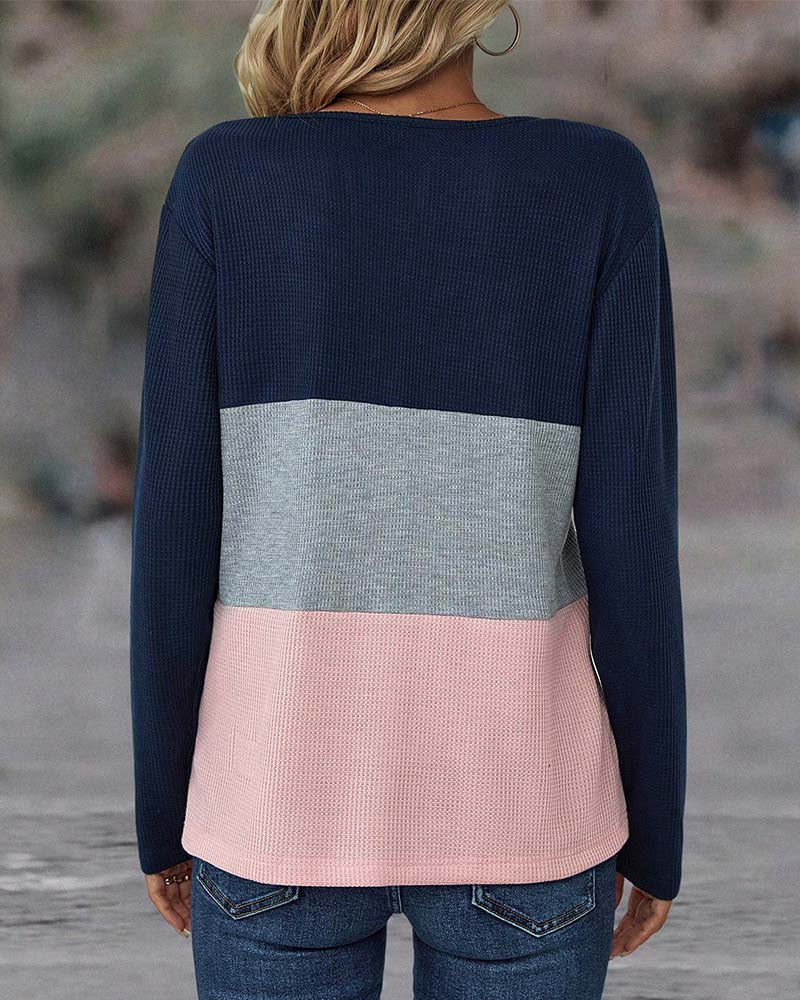 Van Meren Mode | Kleurrijke Top met Kraag