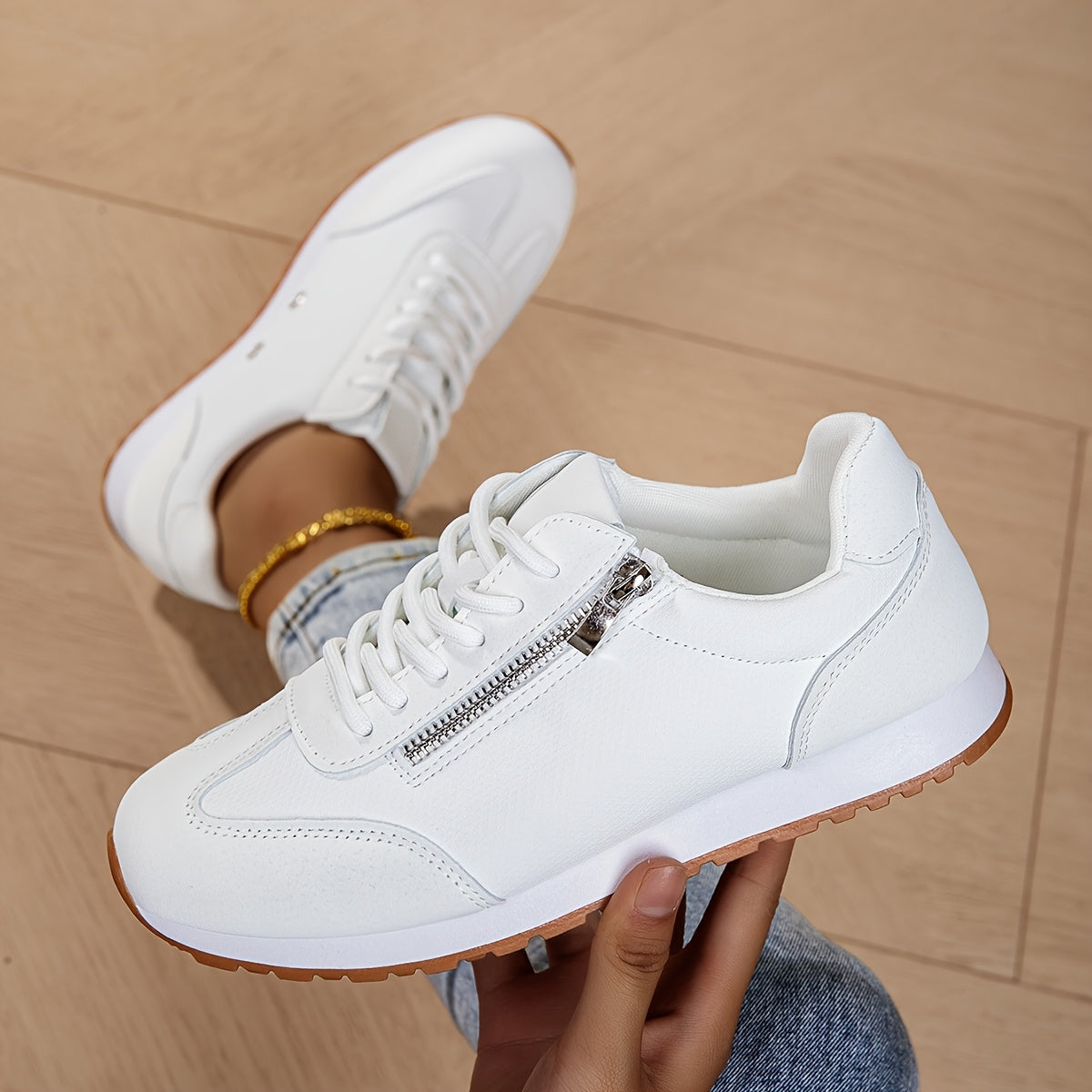 Zara - Sneakers met Veters en Rits