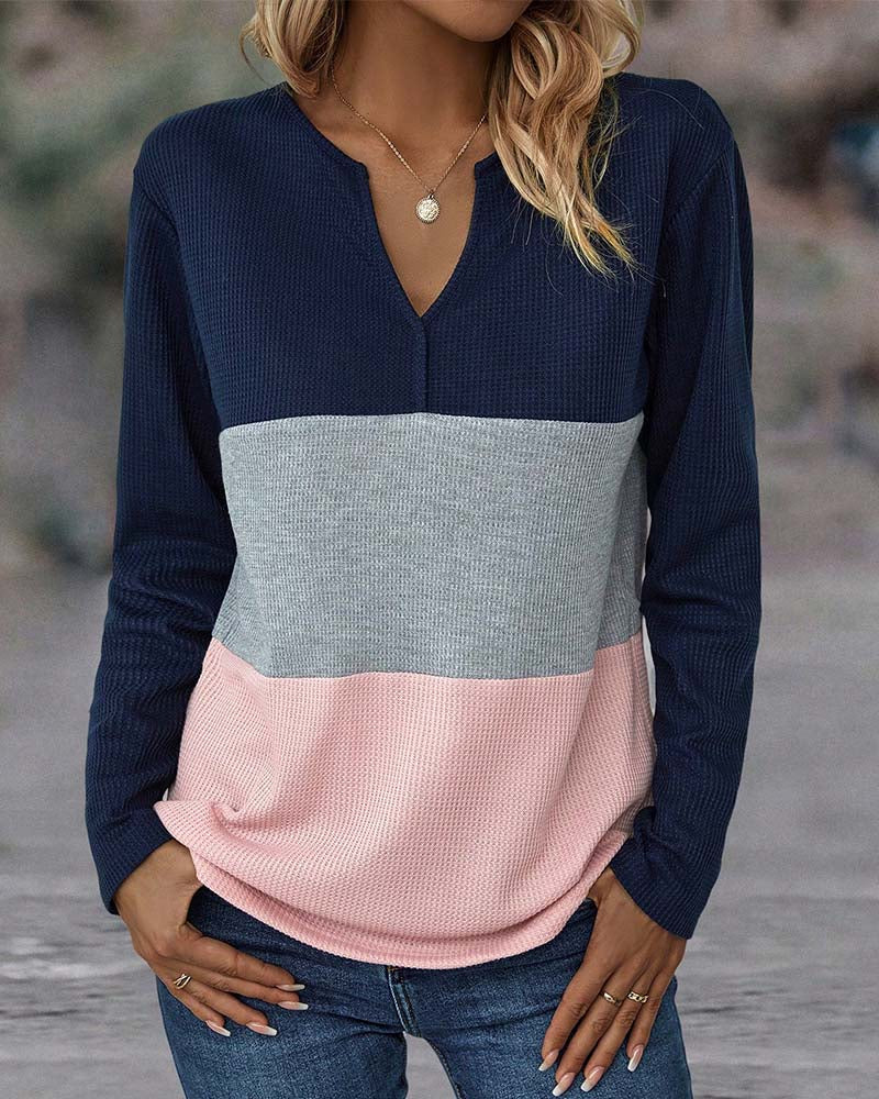 Van Meren Mode | Kleurrijke Top met Kraag