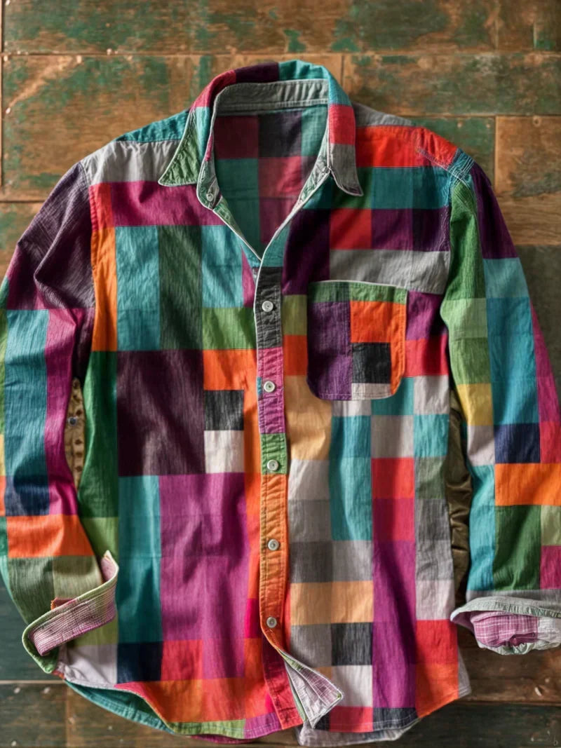Van Meren Mode | Comfortabel Patchwork Overhemd