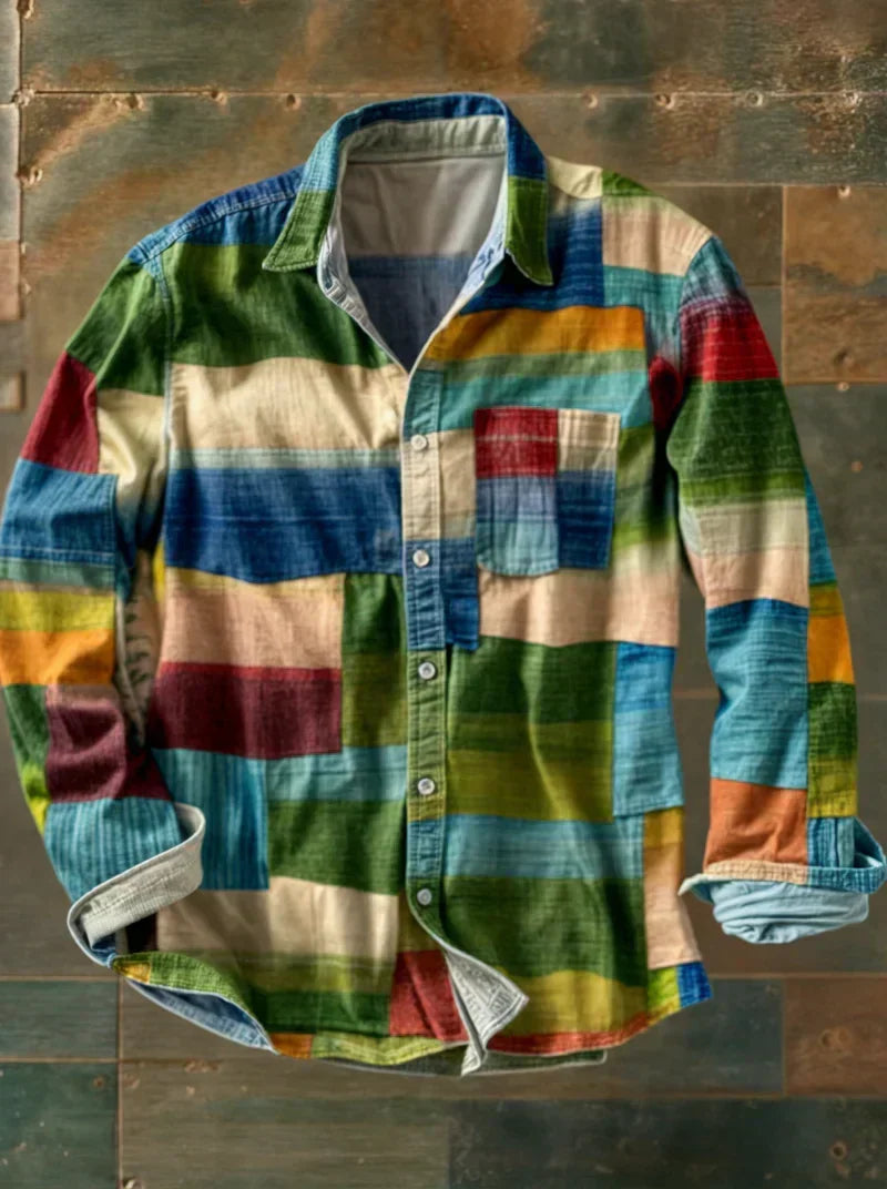 Van Meren Mode | Comfortabel Patchwork Overhemd