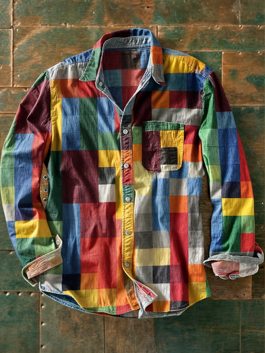 Van Meren Mode | Comfortabel Patchwork Overhemd