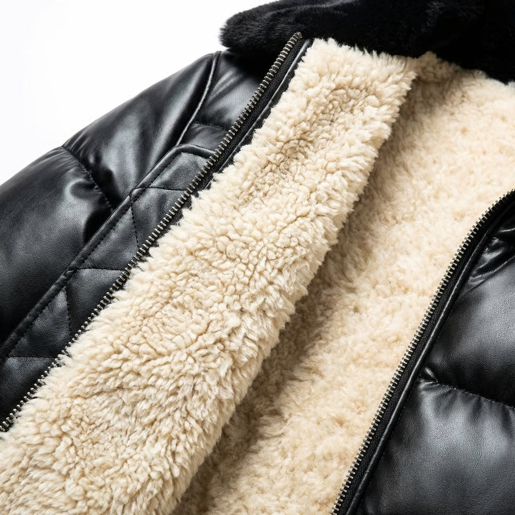 Van Meren Mode | Warme gewatteerde jas met vintage uitstraling