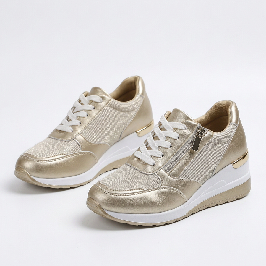 Lena - Sneakers met Veters en Rits