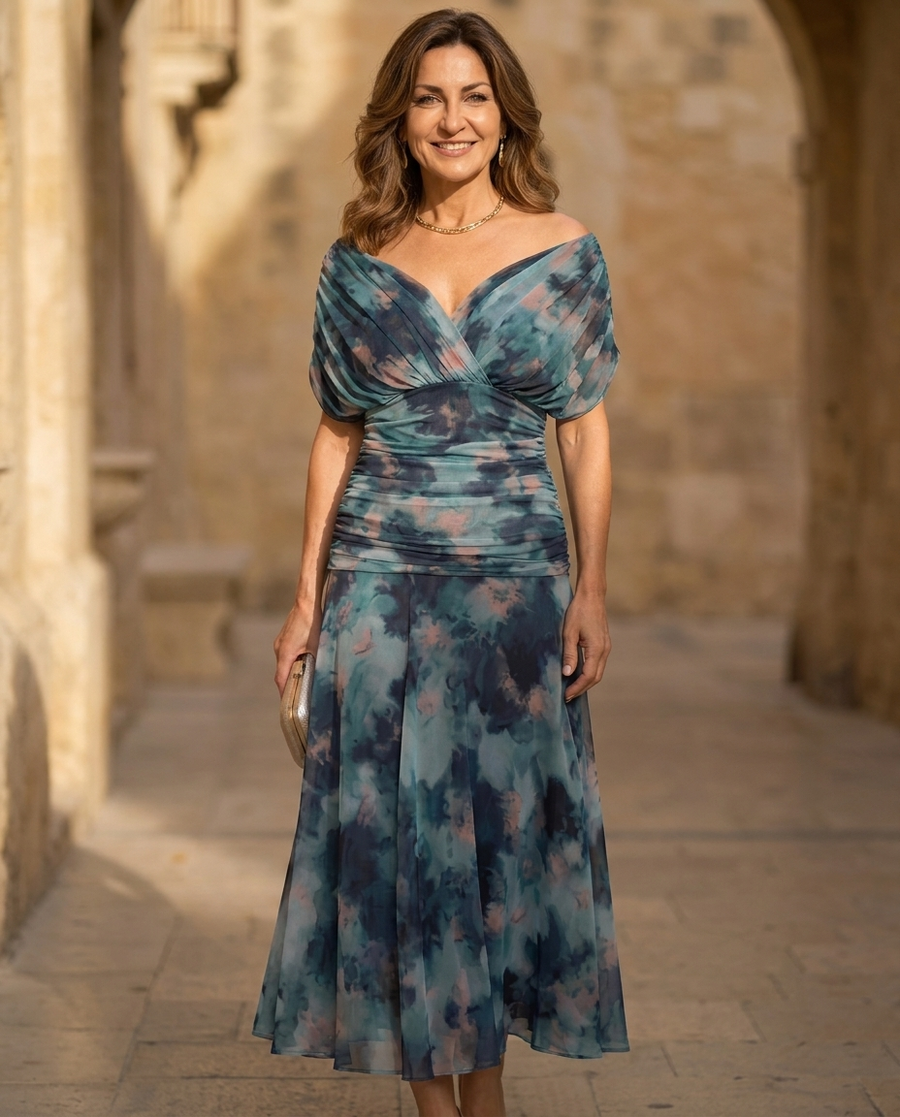 Luna | Elegante Blauwe Jurk