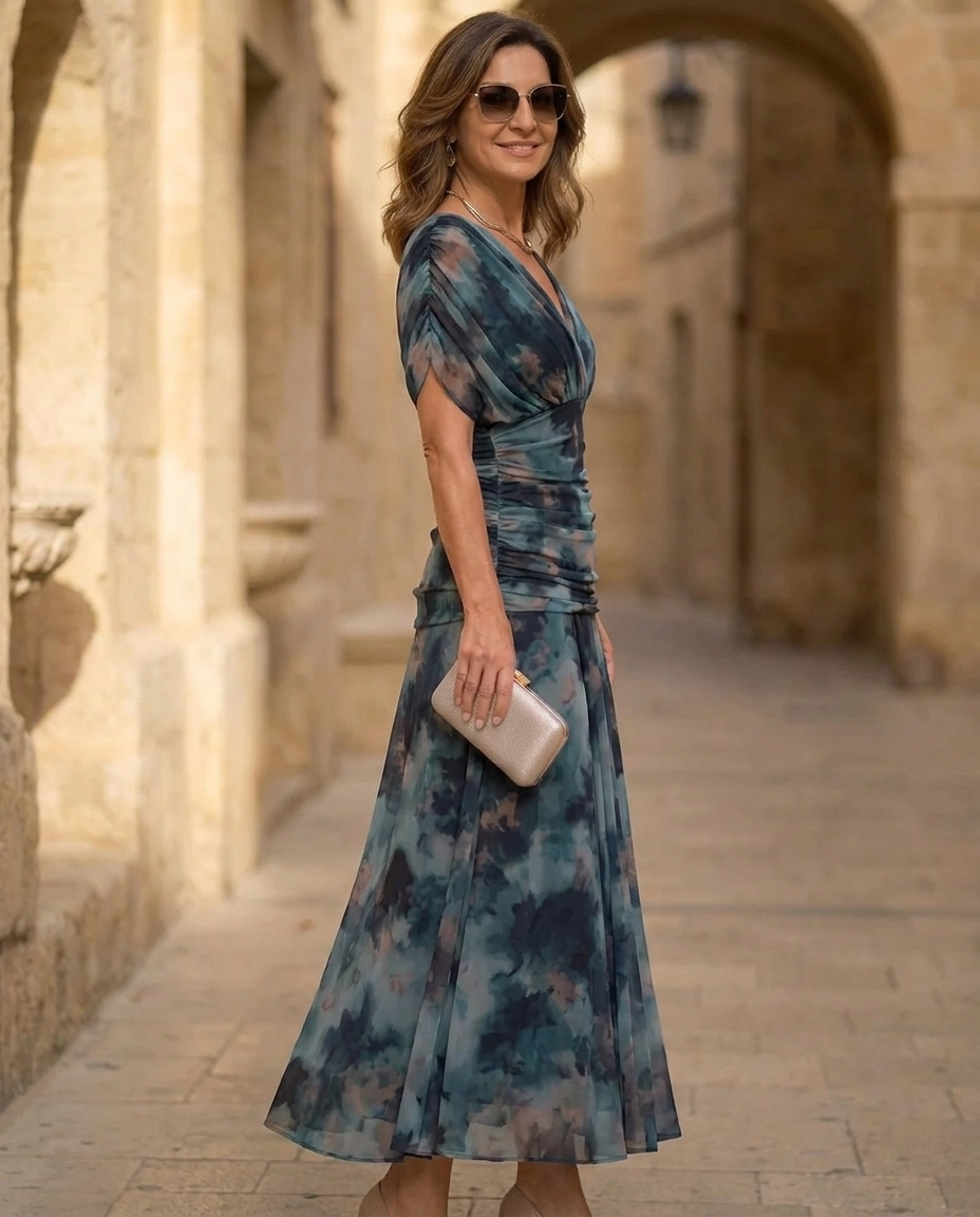 Luna | Elegante Blauwe Jurk