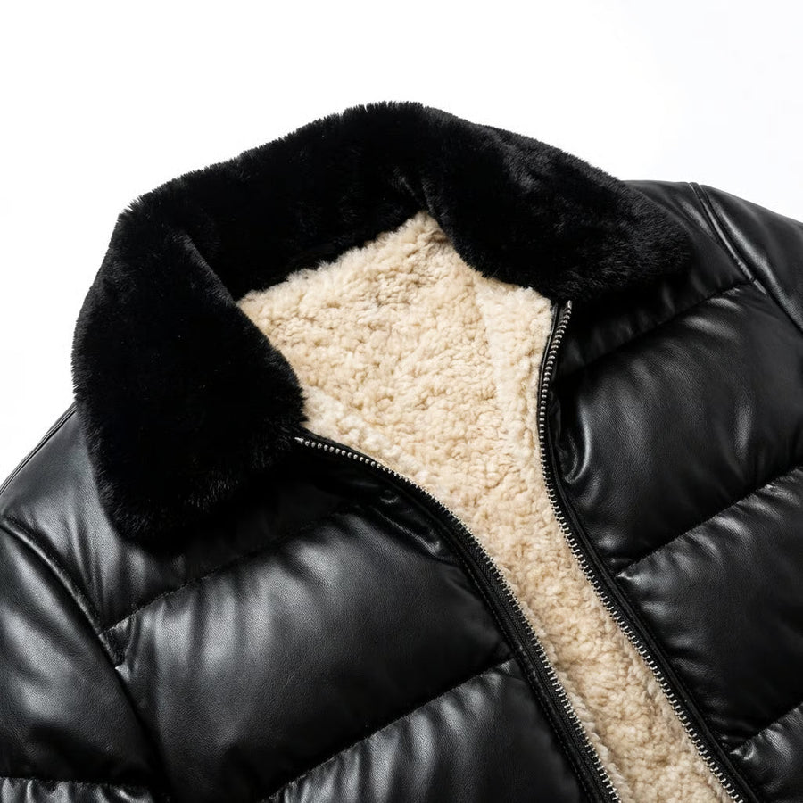 Van Meren Mode | Warme gewatteerde jas met vintage uitstraling