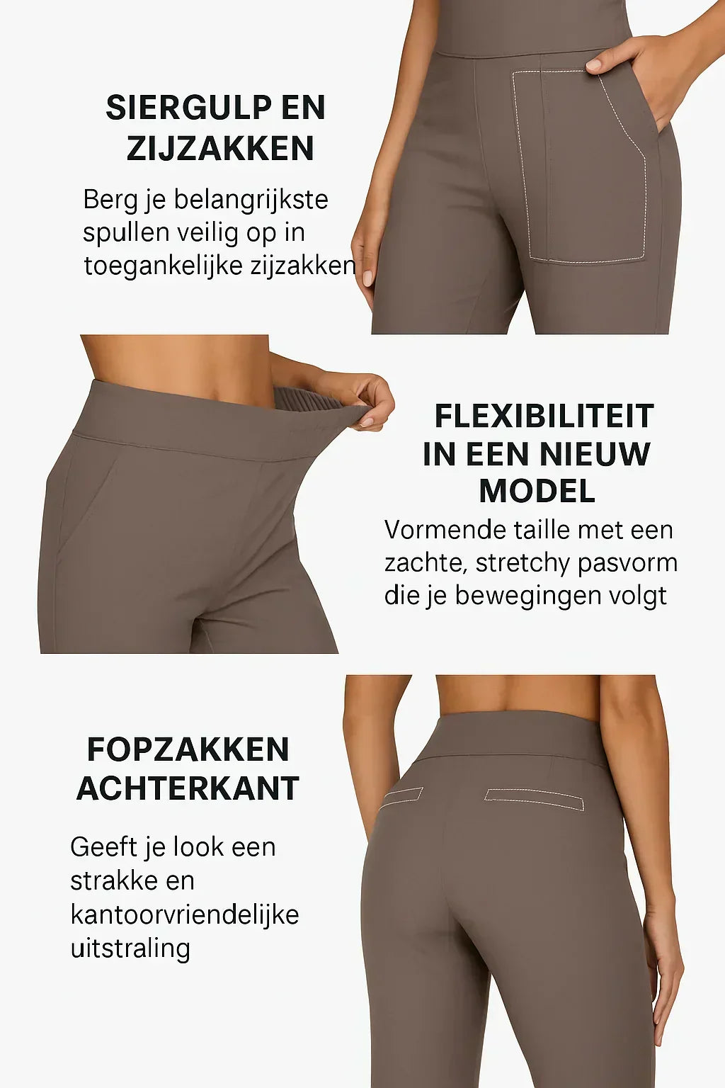 Van Meren Mode | Elegante broek in zachte jersey