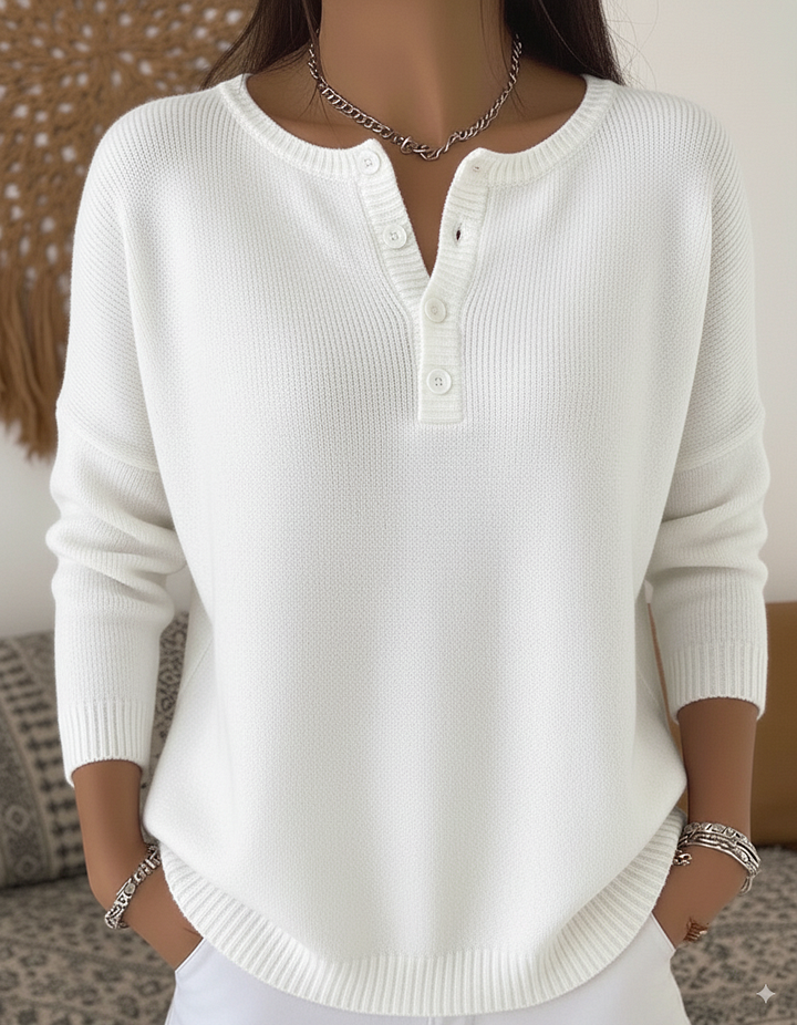 Elise - Calm Button-Up Jumper