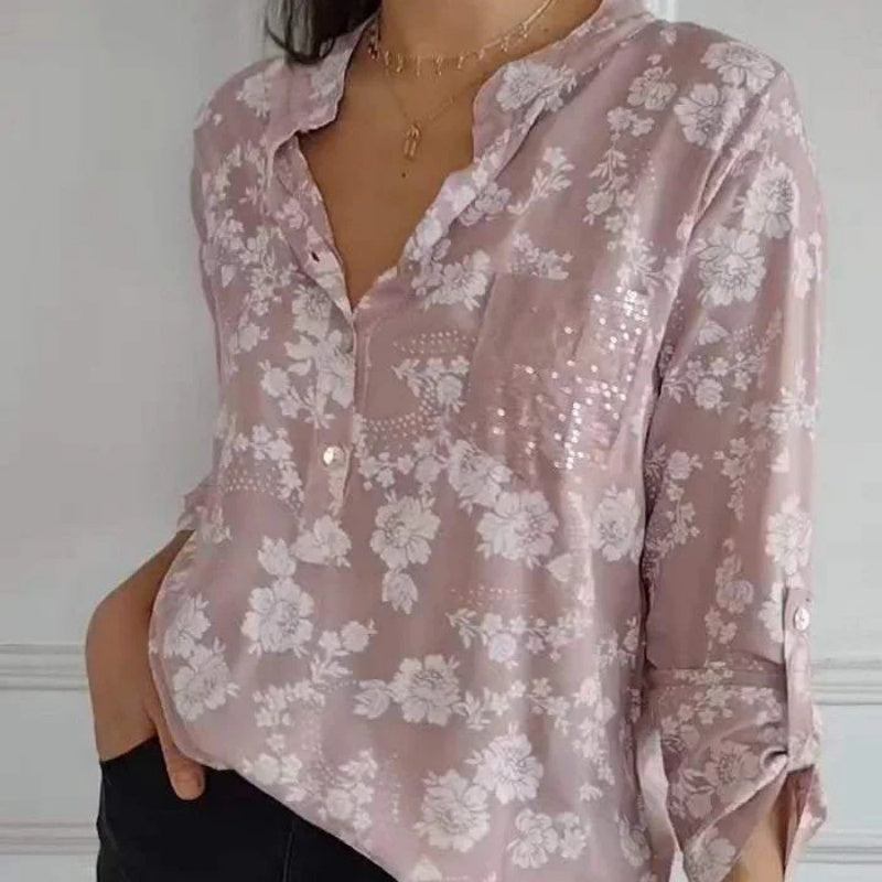 Van Meren Mode | LANGERMIGE BLOEMENBLOUSE