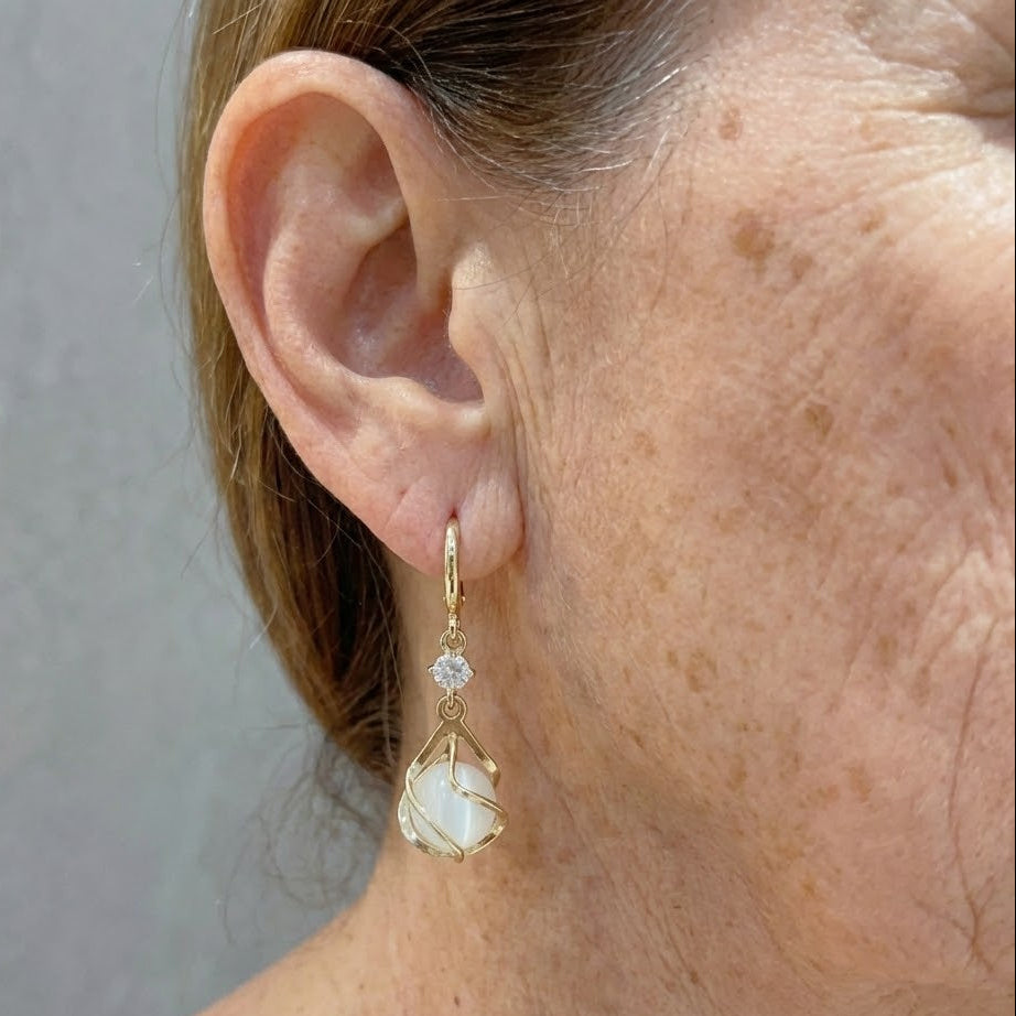 Magical Gold Opal Earrings