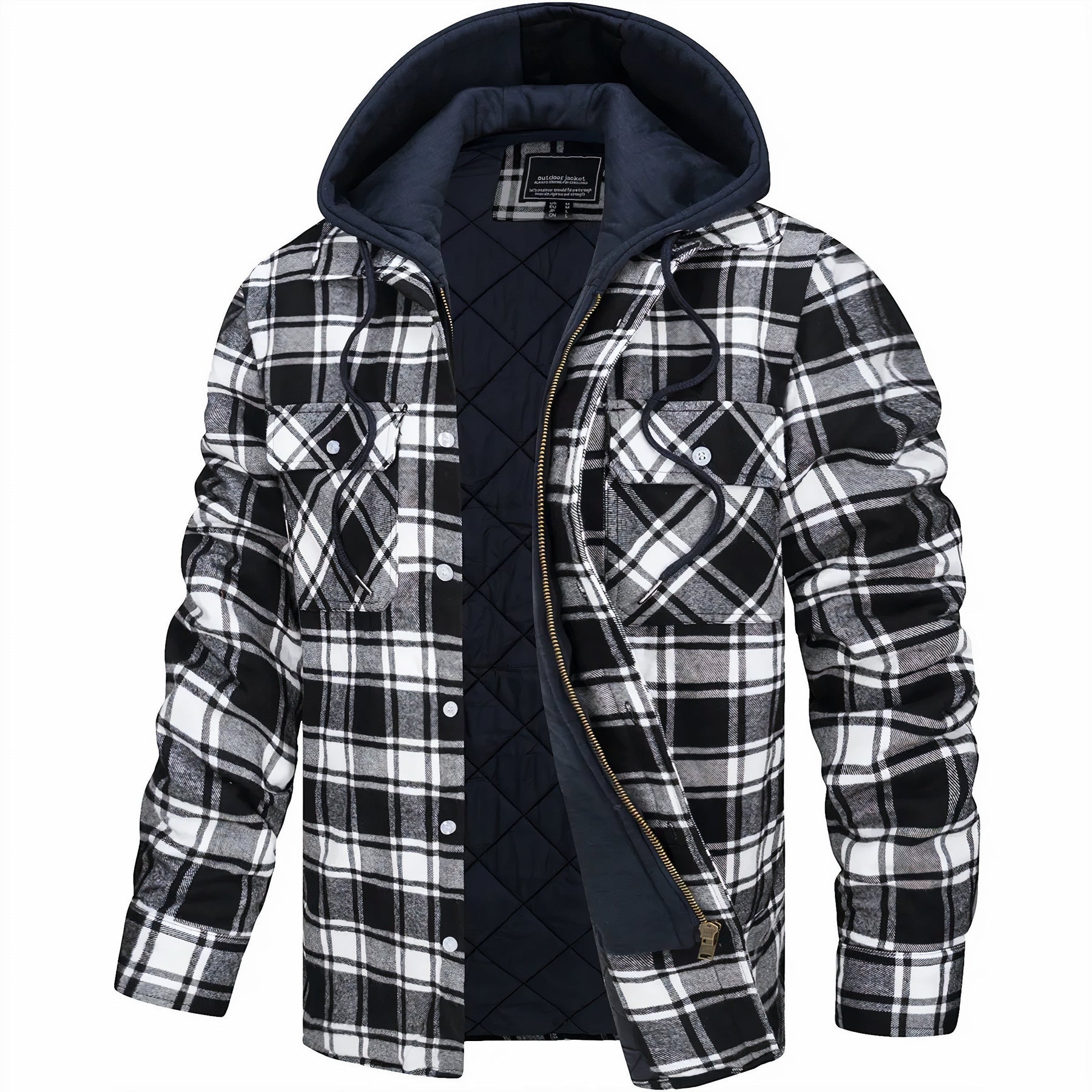 Van Meren Mode | Geruite jas met rits