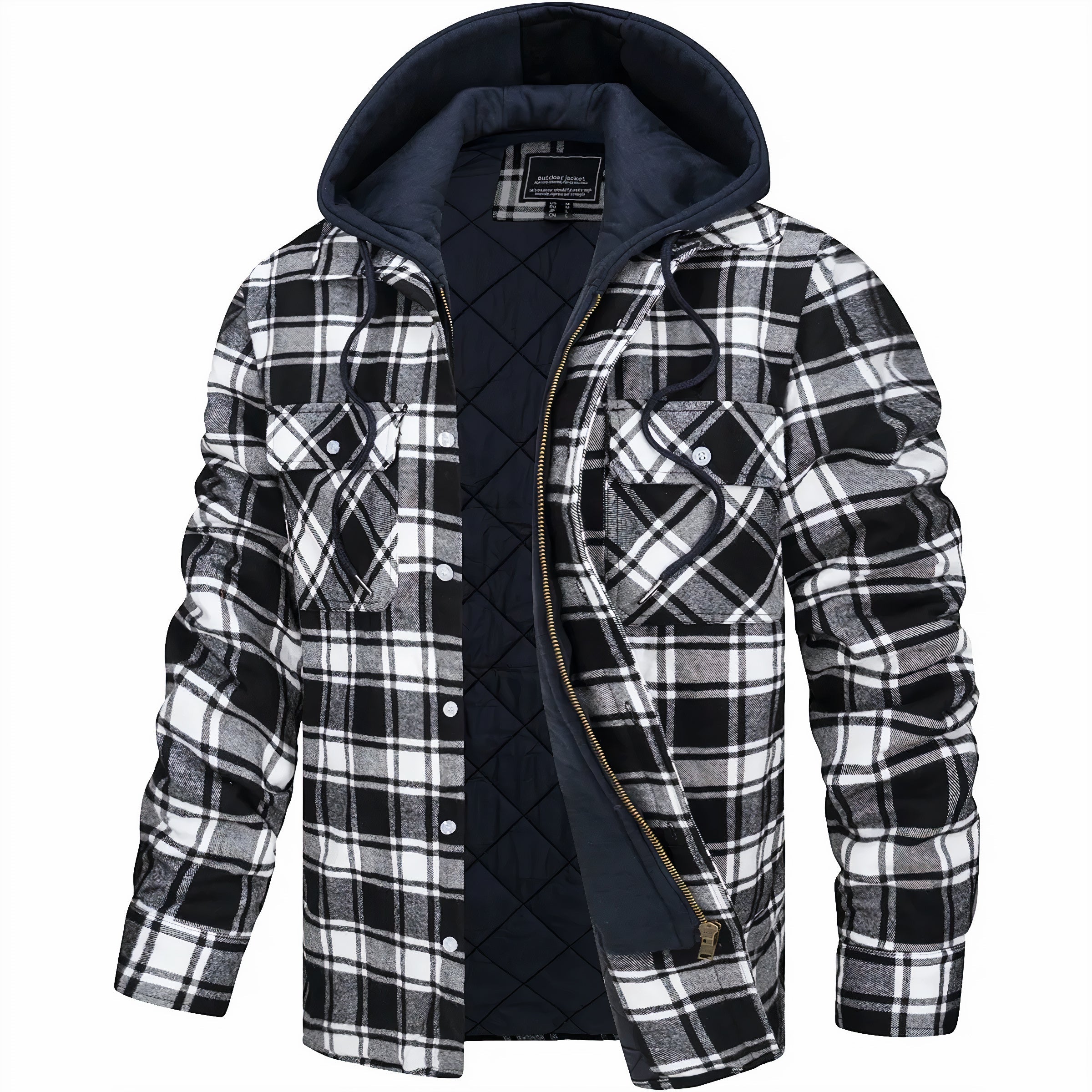 Van Meren Mode | Geruite jas met rits