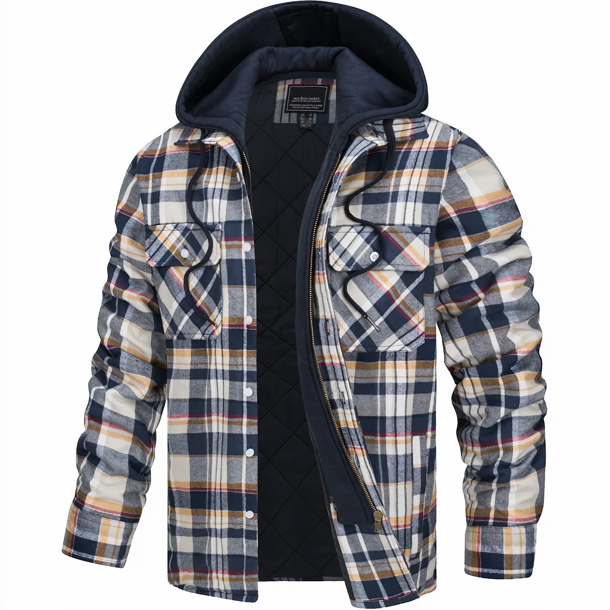 Van Meren Mode | Geruite jas met rits