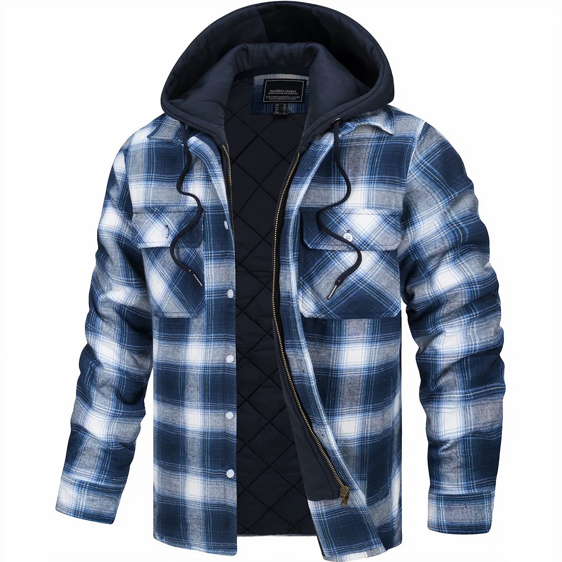 Van Meren Mode | Geruite jas met rits
