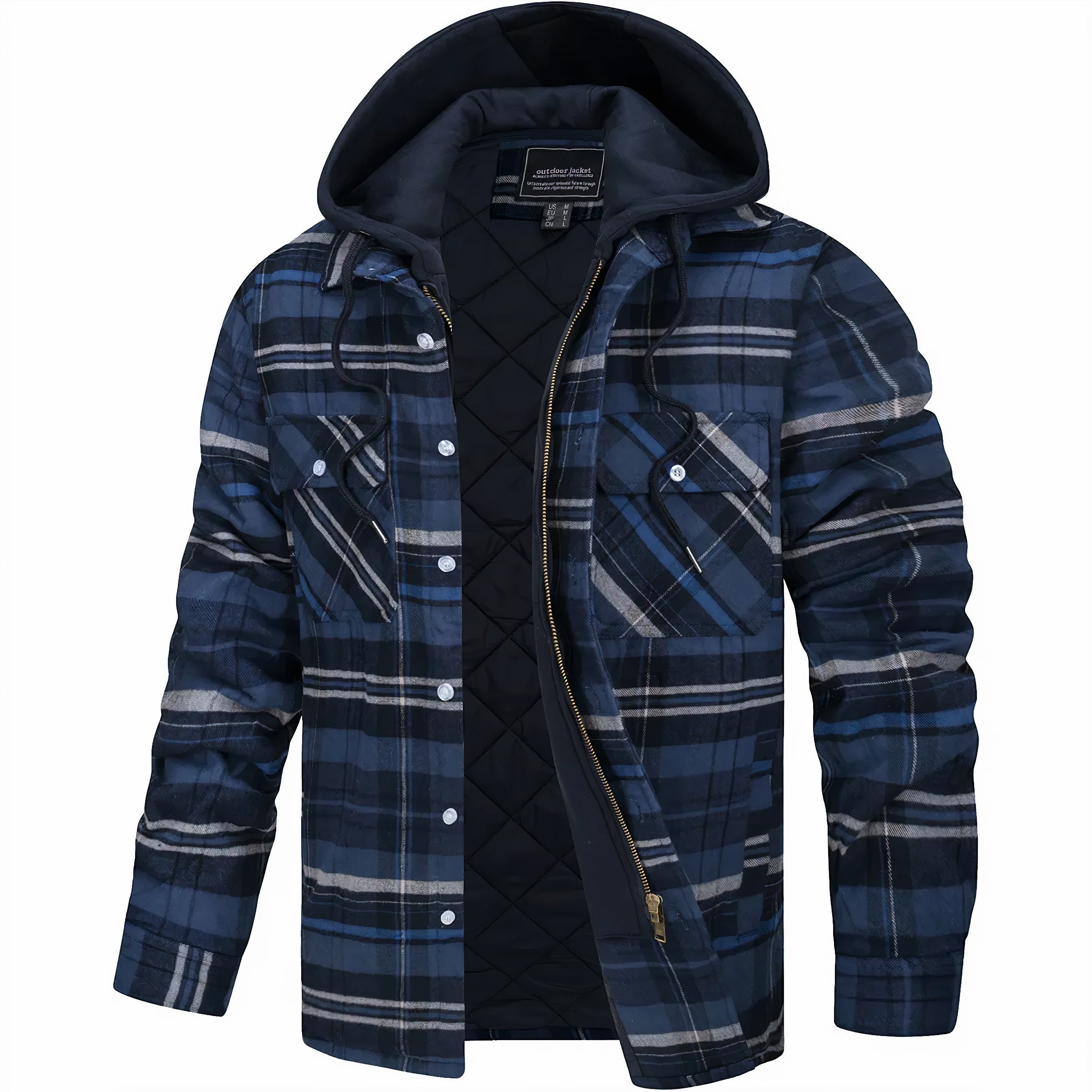 Van Meren Mode | Geruite jas met rits